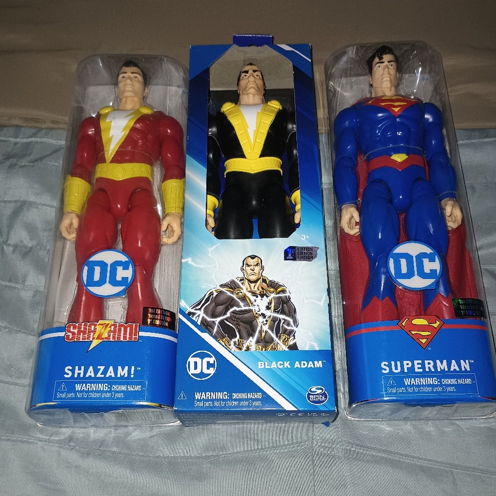 12 inch Shazam, Black Adam and Superman